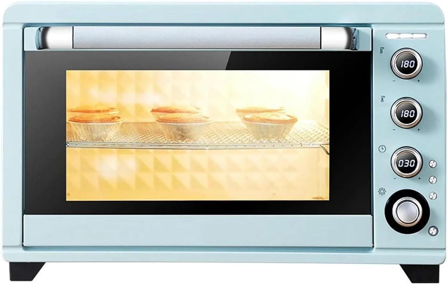 AMNOOL large capacity electric convection oven with barbecue and rotisserie function.