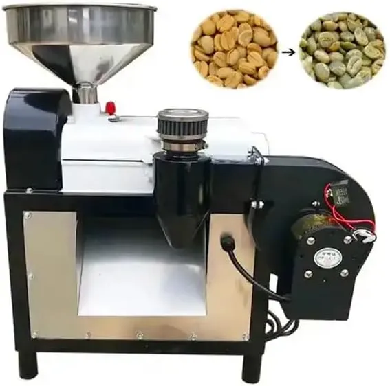 Automatic coffee bean huller for dry bean shelling, suitable for home and commercial use.