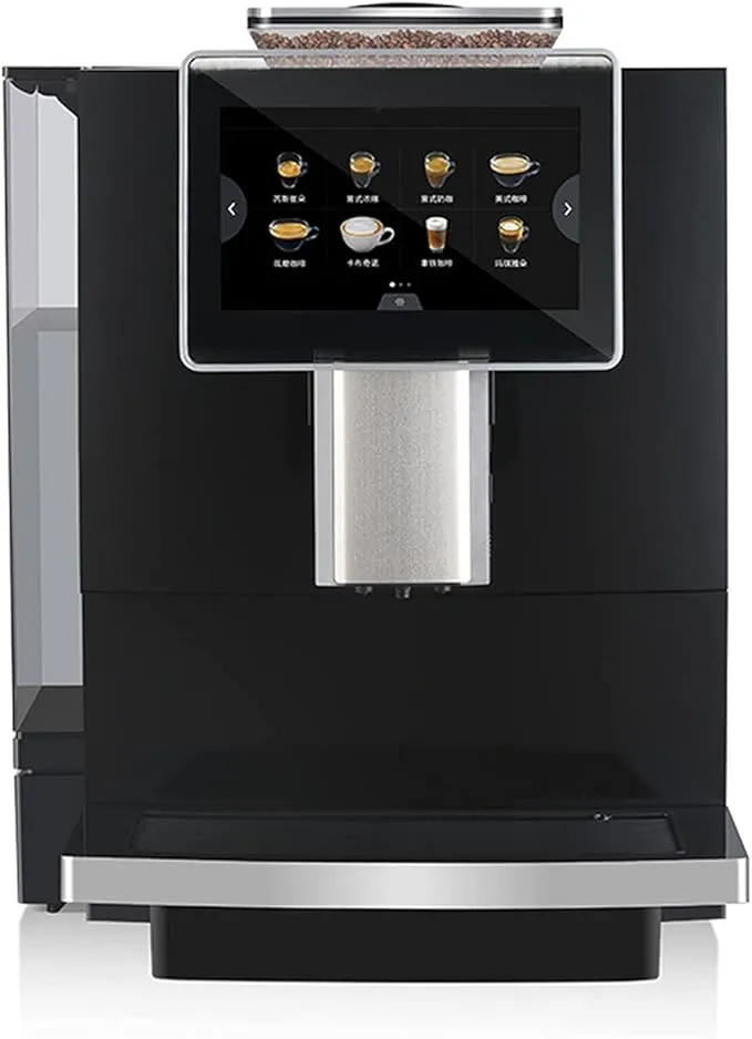 Automatic coffee machine with one-button extraction and 4L large capacity for household use.
