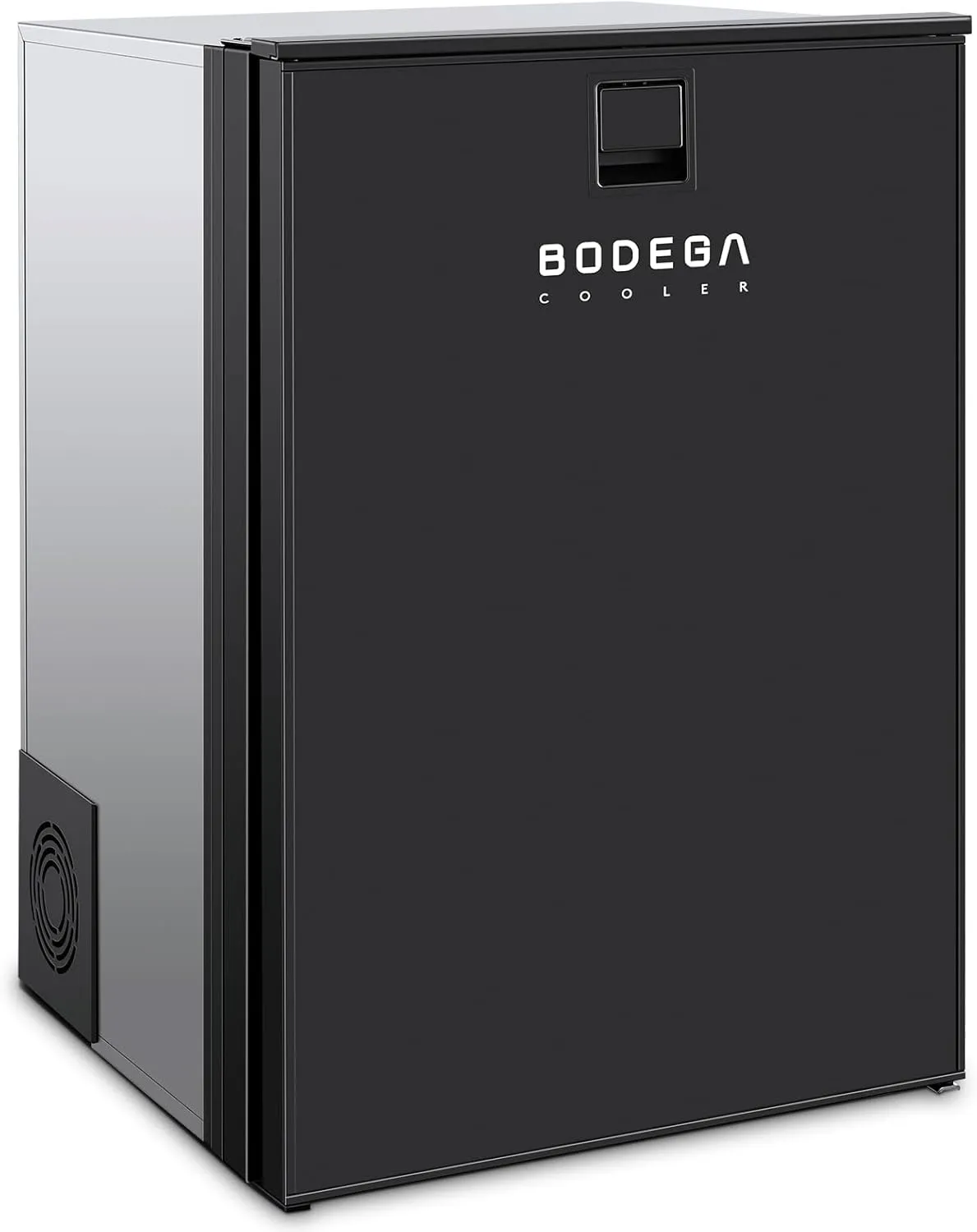 BODEGA 12V RV refrigerator, 116.2-quart dual-mode fridge and freezer with LED lighting.