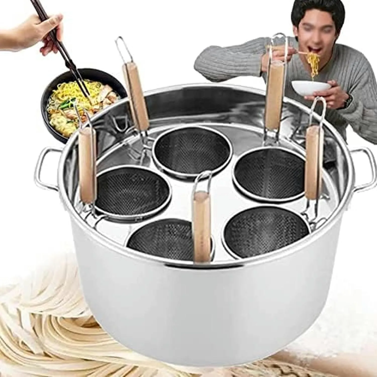 CIADAZ commercial stainless steel gas pasta cooker and multifunction restaurant boiler pot.