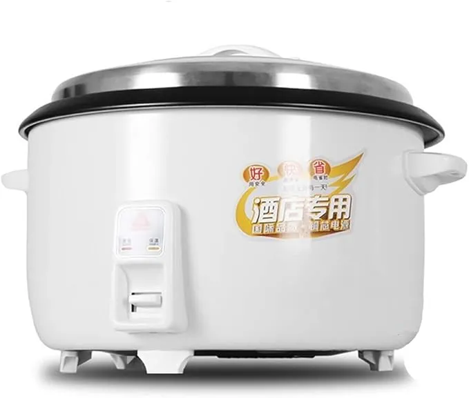 Commercial large-capacity rice cooker designed for heavy-duty use in restaurants, hotels, and schools.