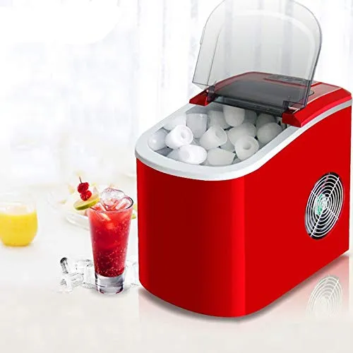 GAGV automatic portable ice maker producing bullet and round ice for home, office, and coffee bar.