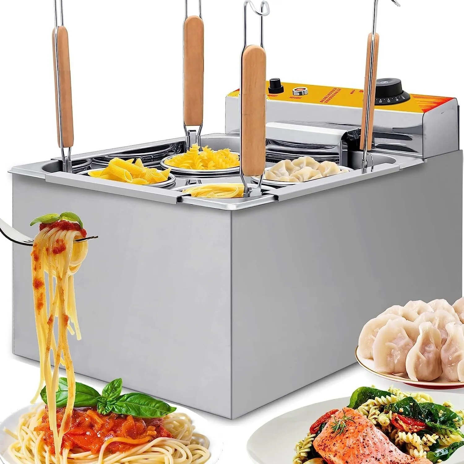 GaRcan electric noodle and dumpling skin maker multifunction pasta machine for commercial use.