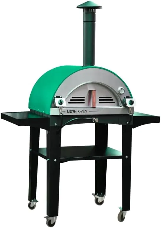 General outdoor stainless steel gas cooker with integrated regulator.