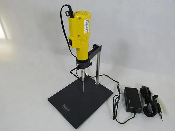 HANZALA handheld portable ultrasonic homogenizer mixer with stand, 300W sonicator for 5mL–300mL capacity.
