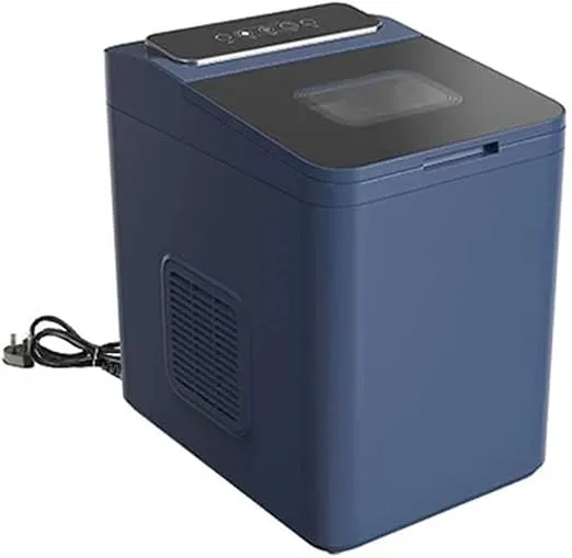 KFJZGZZ countertop electric ice maker producing bullet and cylindrical ice cubes for home, café, and small business.
