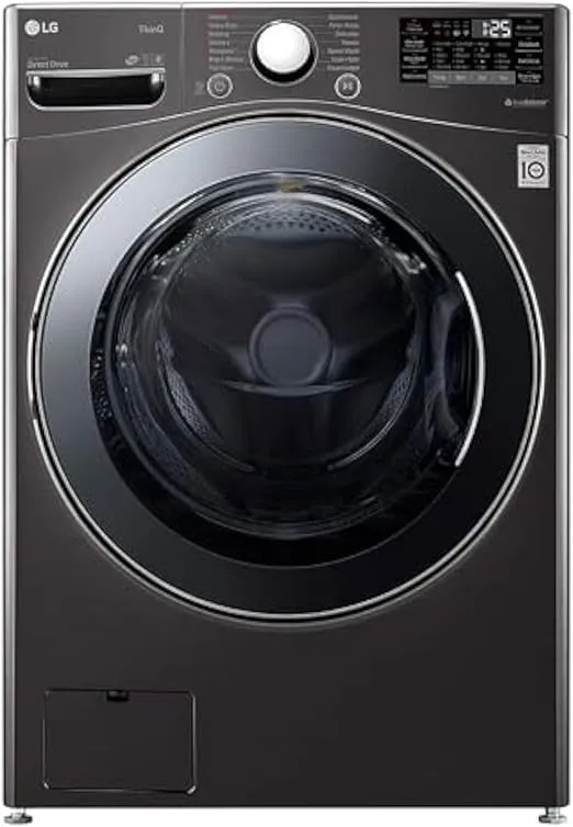 LG washer dryer combo with steam technology and 1-year warranty