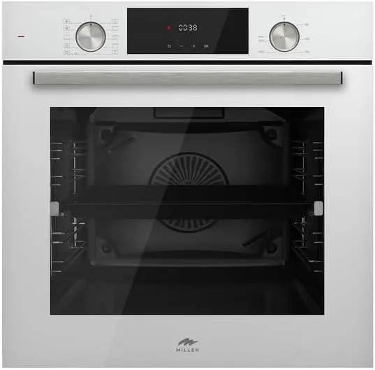 MILLEN-6004 66L stainless steel built-in electric oven with multifunction cooking.
