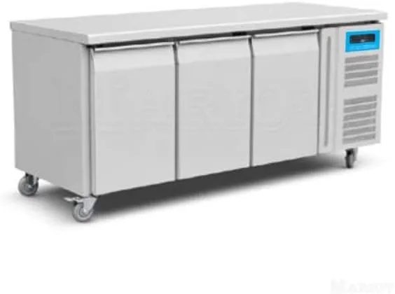 ProChill 3-door countertop freezer with three shelves for commercial kitchens.
