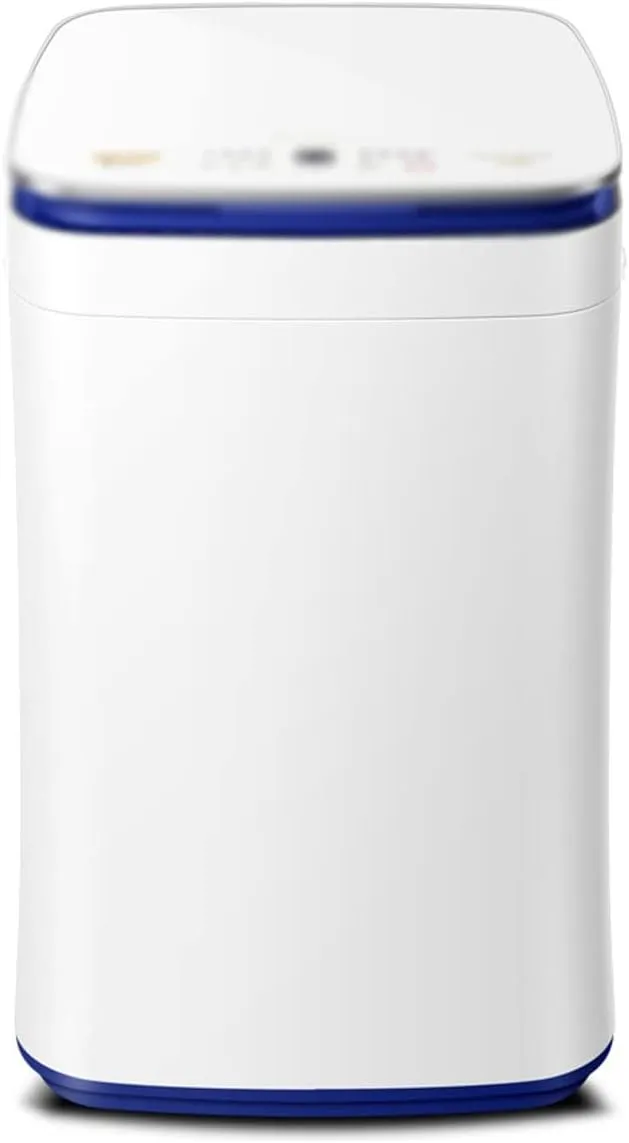Automatic mini washer dryer in black for socks and small laundry