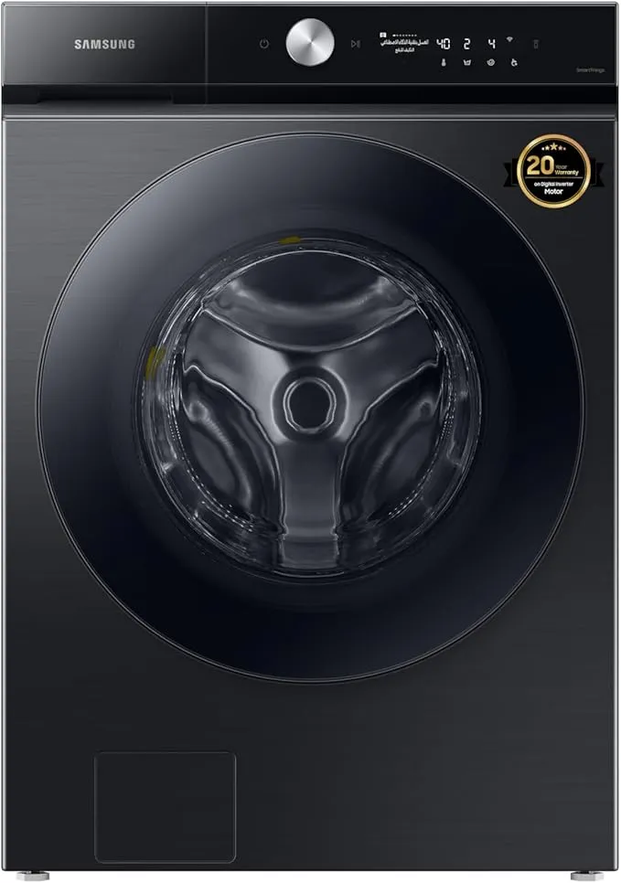 Samsung 18kg black washer dryer combo with EcoBubble and AI Wash