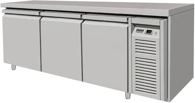 Sofia 3-door undercounter bakery freezer for commercial pastry and dessert storage.
