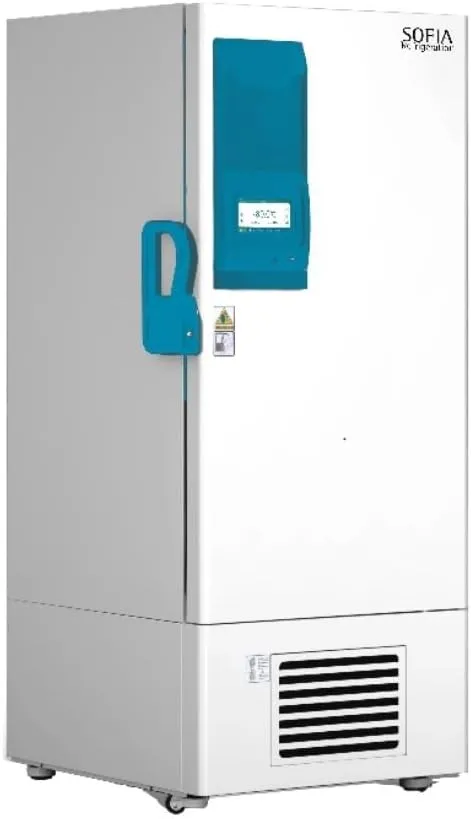 SofiaCryo -86°C ultra low temperature freezer with 408L capacity for medical and commercial use.