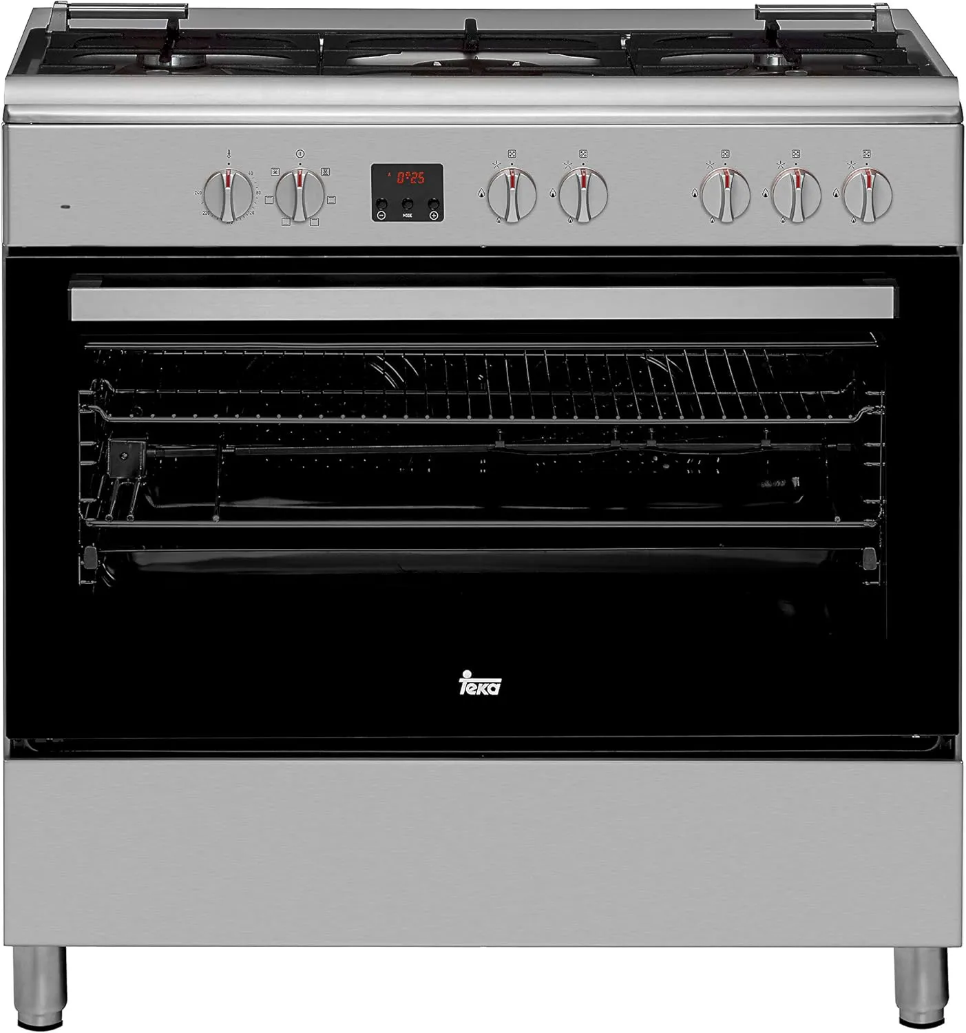 Teka freestanding cooker with gas hob and multifunction electric oven in a durable design.
