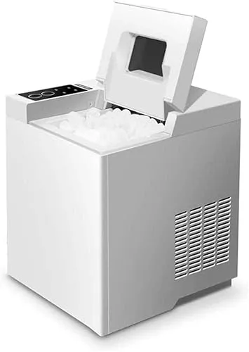 VGAGV mini electric ice maker producing 15kg of bullet and block ice per 24 hours for home, bar, and coffee shop.
