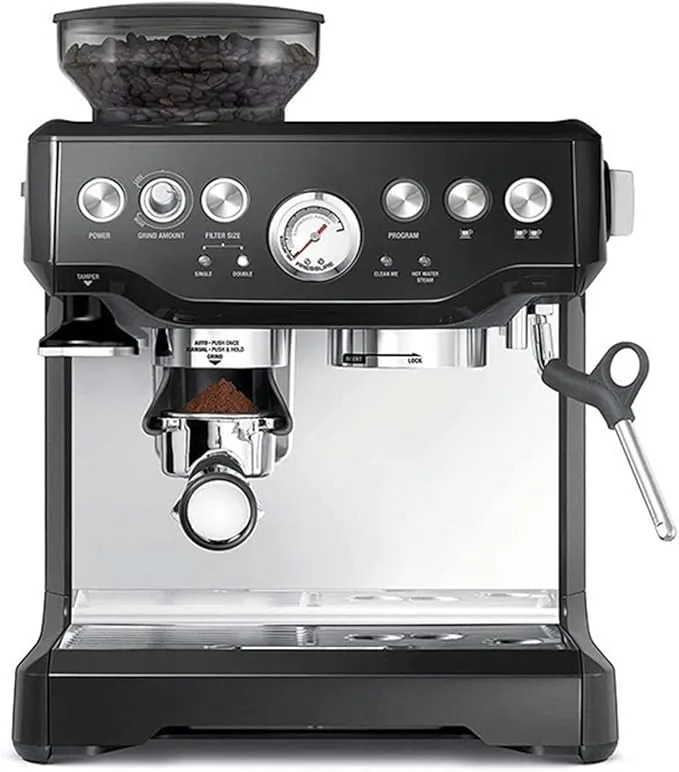 WRFTTCRR semi-automatic espresso coffee machine with bean grinder, EU version for home, commercial, and hotel use.