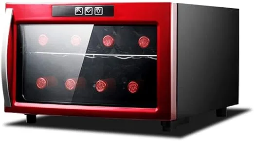 WRQzxcv mini fridge with dual-zone beverage cooler for bar, office, and home storage.