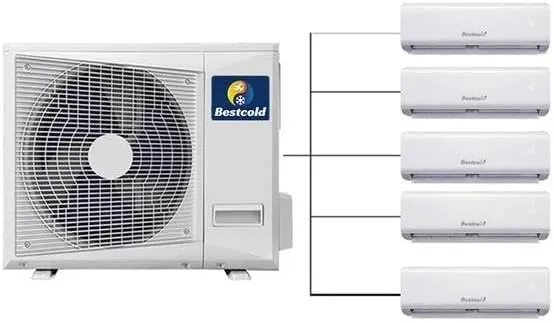 5-zone mini split air conditioner and heater for ductless energy-efficient cooling and heating.