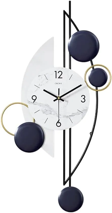 Art Deco wall clock with modern geometric handmade design for home decor.