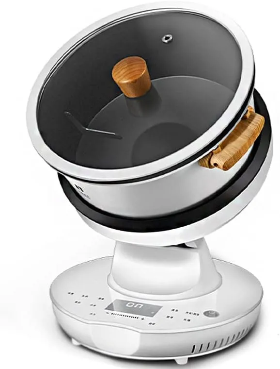 Automatic electric multifunctional non-stick adjustable stir fry machine for efficient cooking.