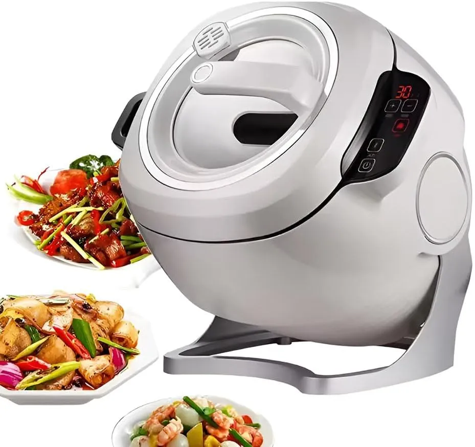 BOBVB commercial multifunction adjustable stir fry machine 6L with 360° rotation.