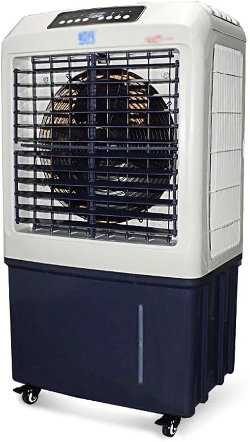 BreezeMate 220W portable air cooler with humidifier and fan, ideal for personal use in home or dorm.