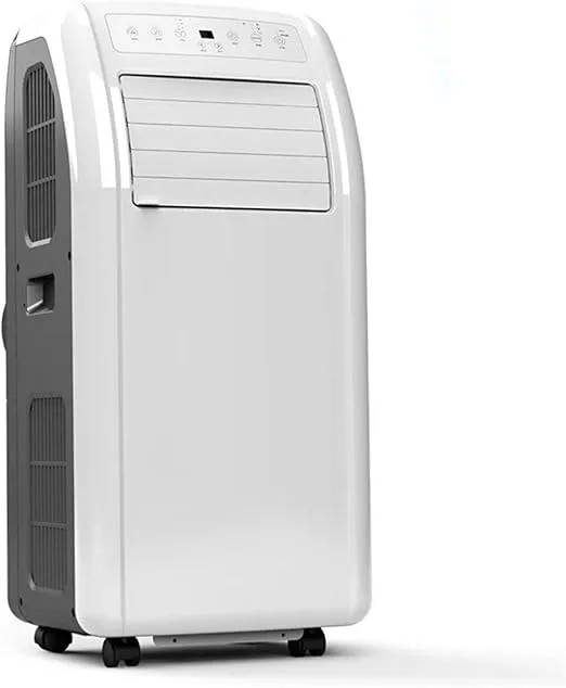 CBNERDS mini portable air conditioner with heating and cooling functions, including remote control for easy operation.