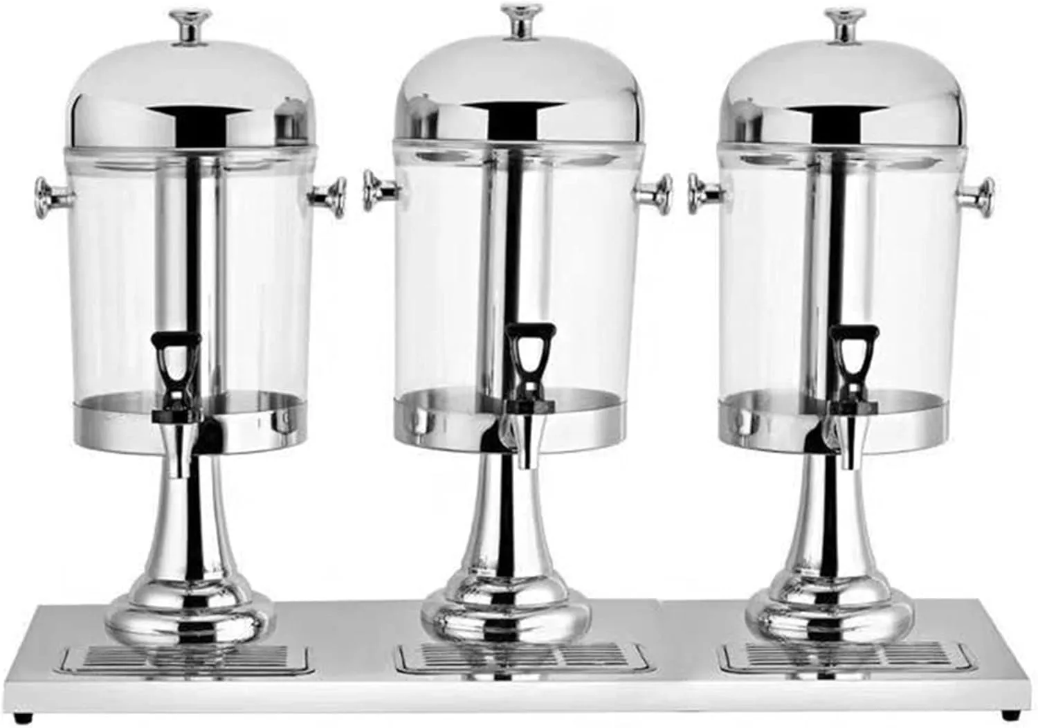 Commercial stainless steel hot beverage dispenser for breakfast service and restaurant use.