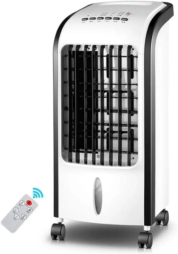 ERGUI 3-in-1 air cooler with fan, humidifier, and portable AC functionality, operating on 220V.