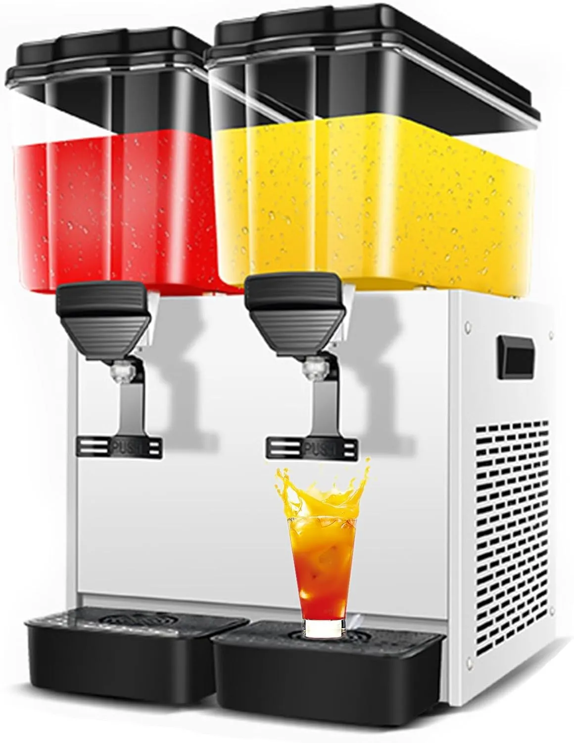 ExoticaBlend commercial beverage dispenser with thermostat controller for restaurant use.