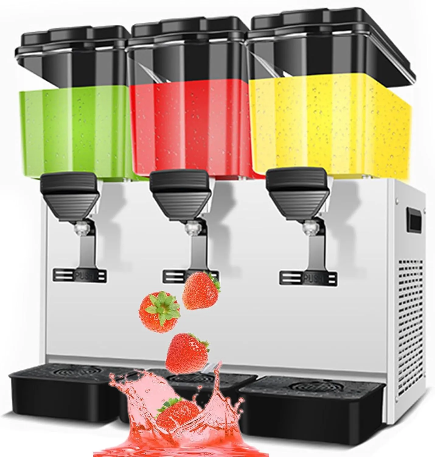 ExoticaBlend thermostat-controlled commercial beverage dispenser for cold drink service.