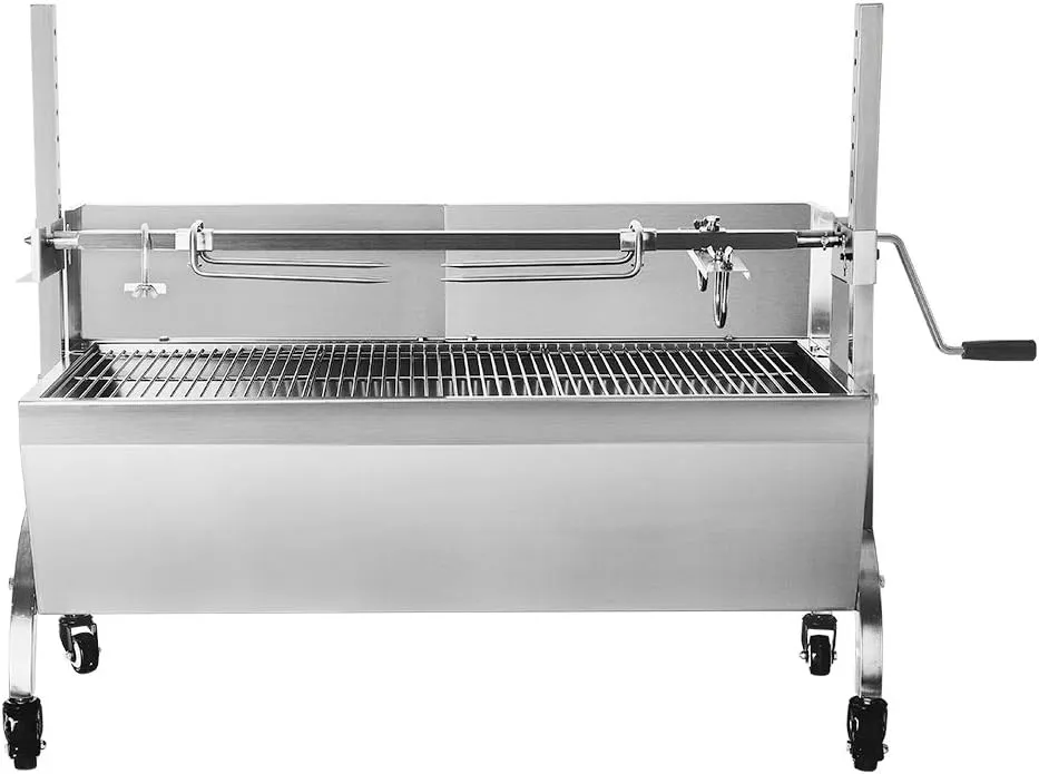 GZZT KITCHEN commercial stainless steel rotisserie grill for professional restaurant use.