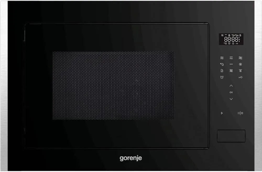 Gorenje built-in microwave oven 25L stainless steel kitchen appliance for modern kitchens.
