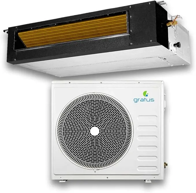 Gratus 2.5 Ton duct AC with rotary compressor and energy-efficient design.