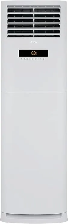 Gree 3-ton free-standing air conditioner T4Matic-T36C3 in white with Wi-Fi and inverter technology in a modern interior.