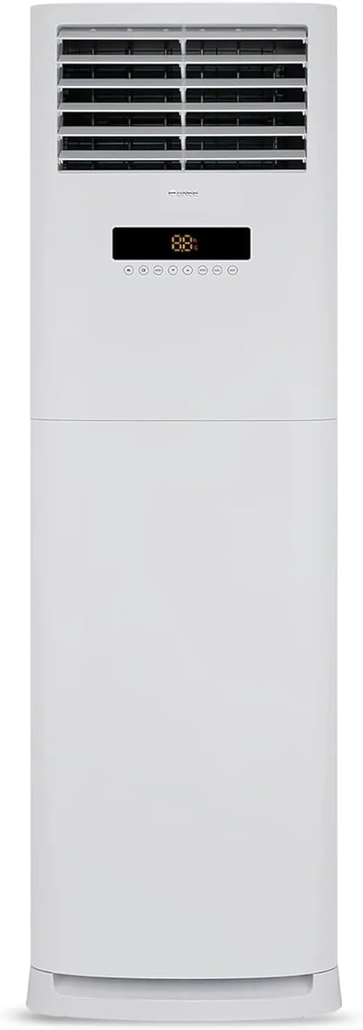 Gree iFLOWIND-48C3 4-ton freestanding air conditioner with inverter, Wi-Fi, R410A refrigerant, 3D airflow, and Gold Fin protection.
