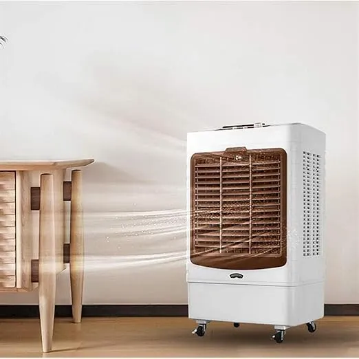 HEJLZC dual-hose portable air conditioner for home and workshop, featuring energy-saving design.