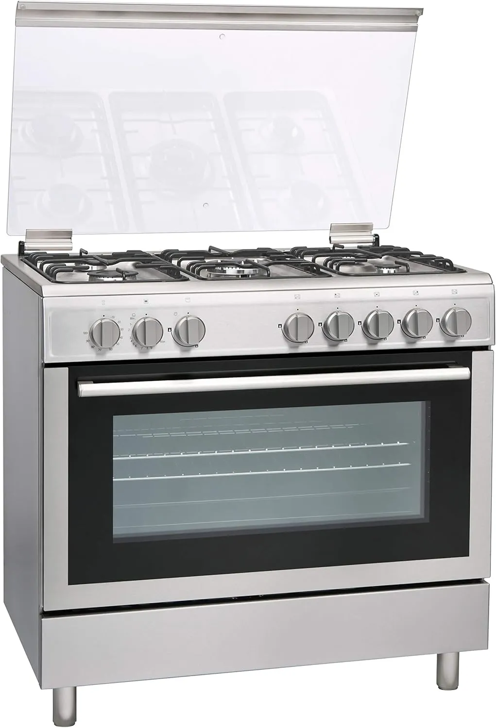Hoover 60 cm freestanding electric cooker with convection oven, rotisserie, and grill.