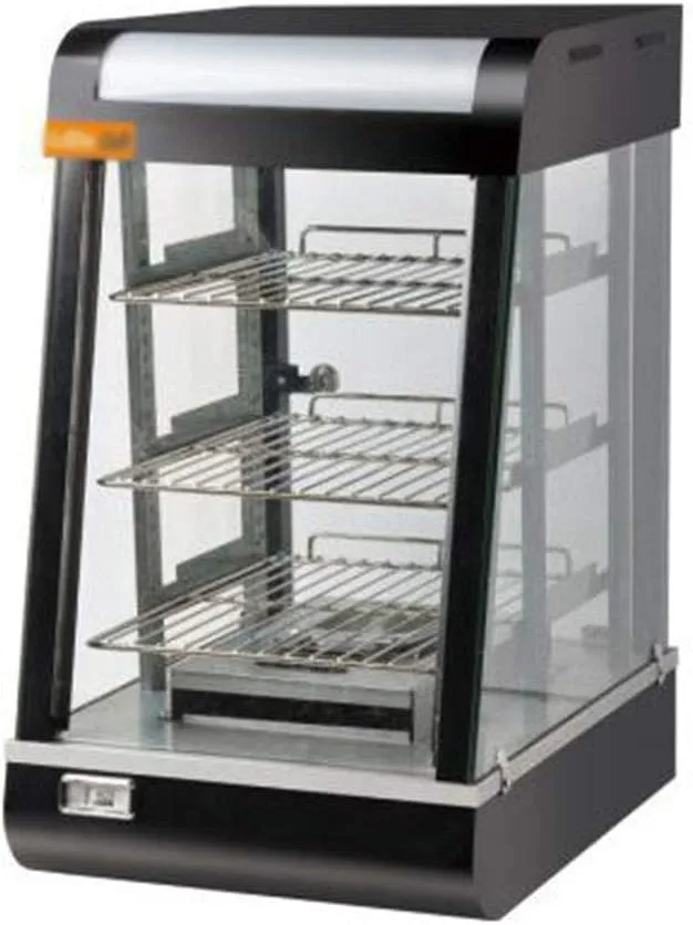 JSHFD electric heated food display showcase cabinet for commercial countertop use
