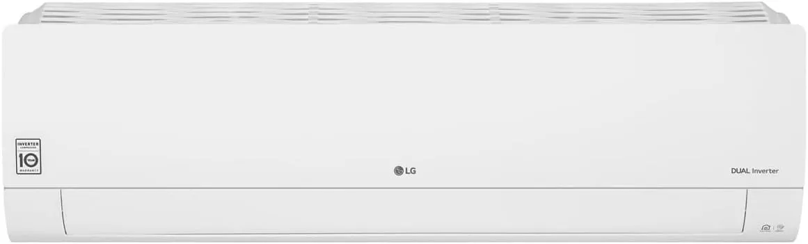 LG 3-ton DualCool inverter split air conditioner in white, Wi-Fi enabled for smart home control.