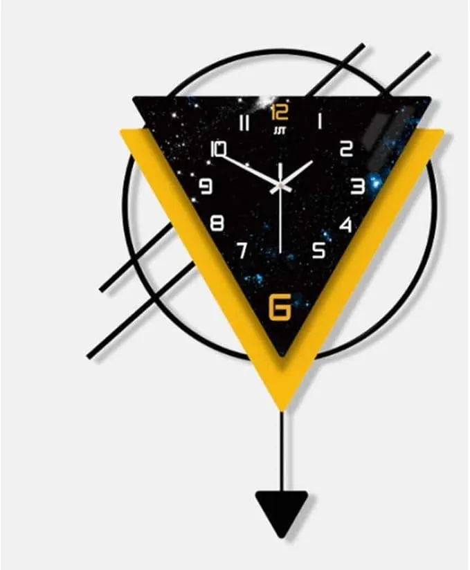 Large pendulum wall clock with stylish design for living room and bedroom home decor.