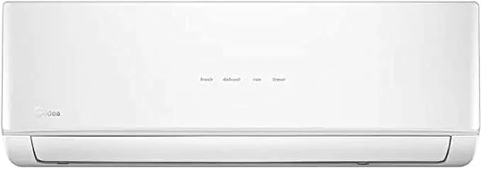Midea 2.5 Ton Aurora split AC with piston compressor and 5-year warranty.