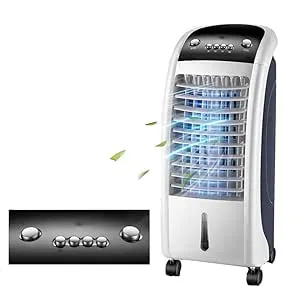 Quick cooling 3-speed bladeless AC fan with silent oscillation and 6L tank