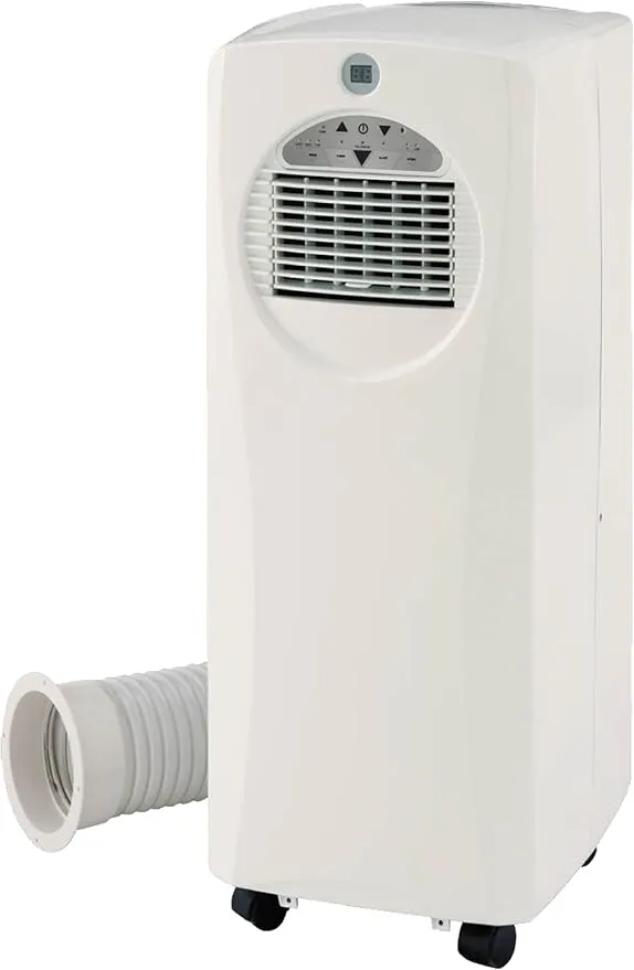 SPT WA-1061H 10000 BTU slimline portable air conditioner with built-in heater in a modern home.