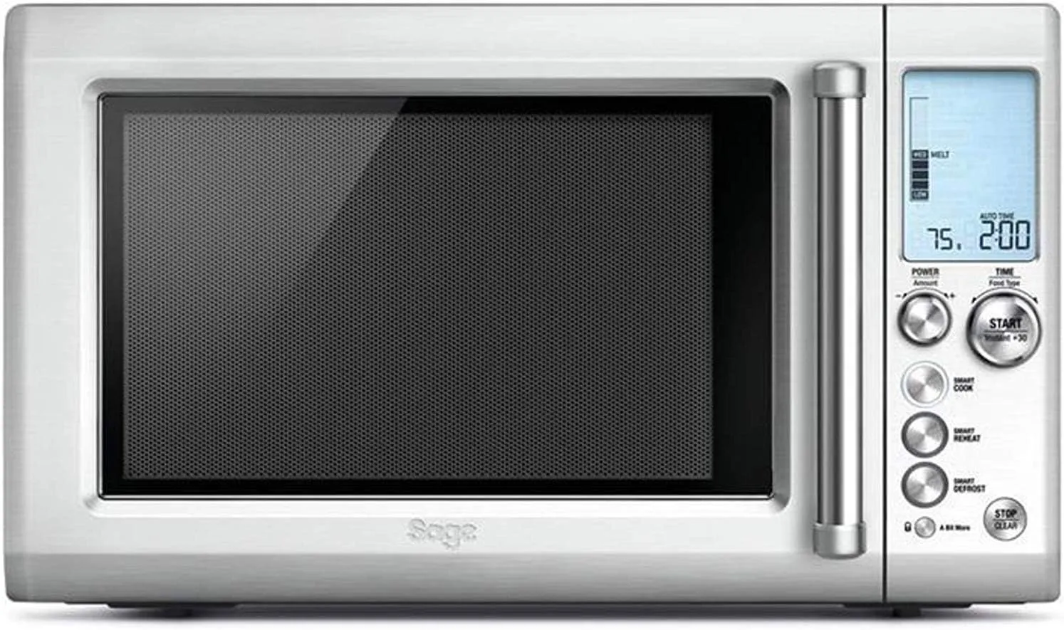 Sage Quick Touch Crisp Microwave BMO700BSS stainless steel microwave with smart cooking functions.
