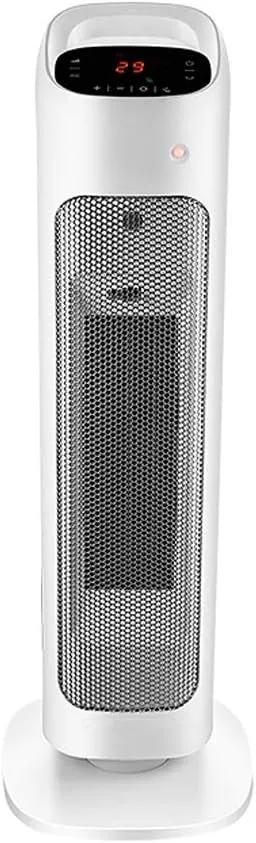 Samnuerly electric oscillating heater with thermostat control for home and office use.