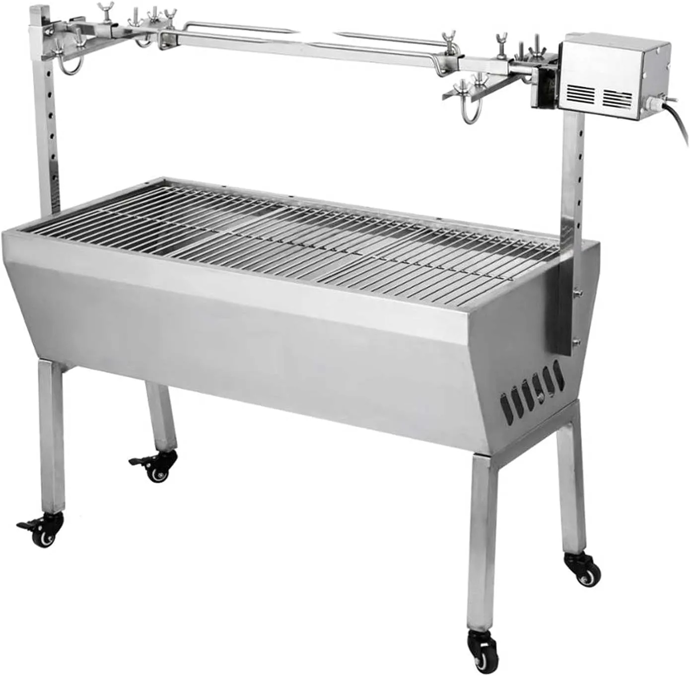 Shandong stainless steel gas barbecue grill station for outdoor cooking and catering.