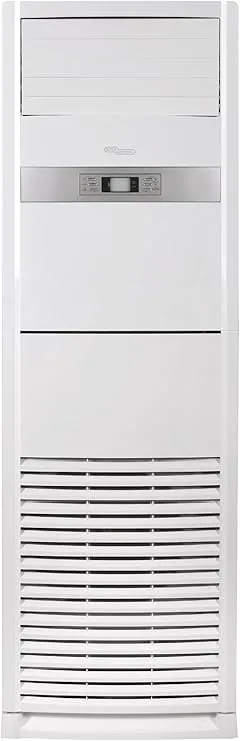 Super General 5-ton floor air conditioner SGFS60AE with silent operation, Gold Fin, dehumidifier, and auto protection.