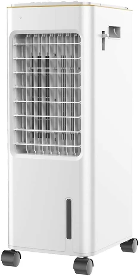 TYLC bladeless air cooler with 3-speed settings, quiet operation, and air purification in a living space